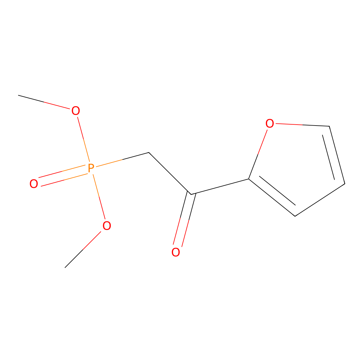 Dimethyl[2-(furan-2-yl)-2-oxoethyl]phosphonate molecular structure, CAS 51638-47-2