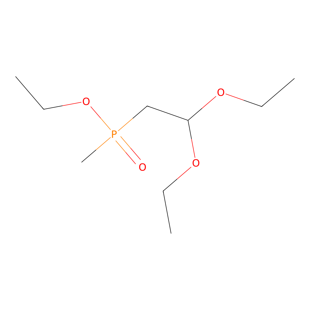 Ethyl (2,2-diethoxyethyl)(methyl)phosphinate molecular structure, CAS 51639-14-6