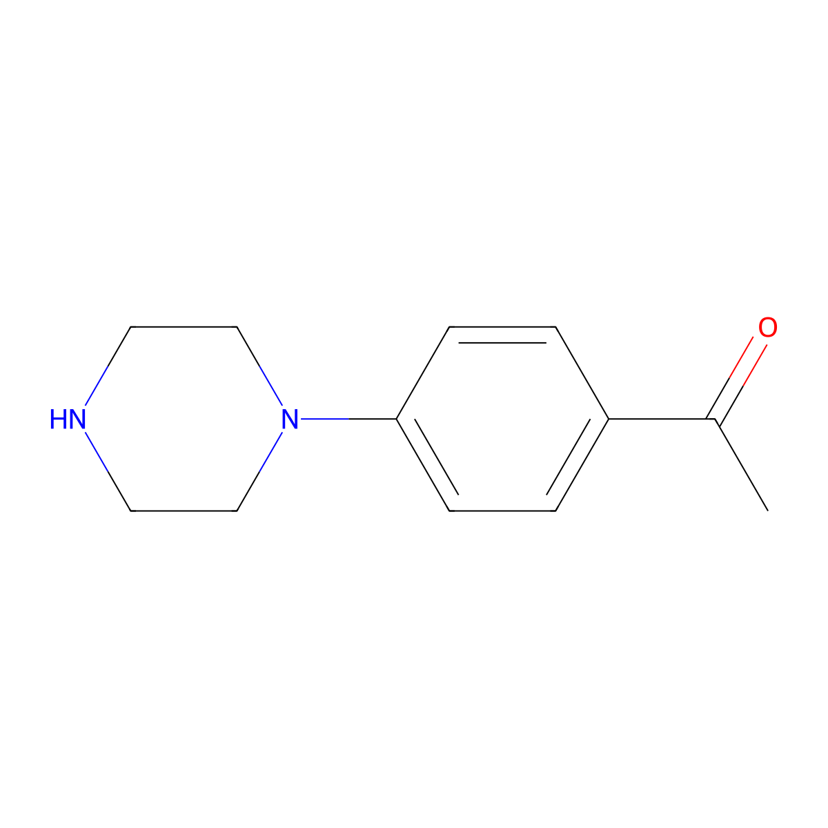 Piperazin-4-ylacetophenone molecular structure, CAS 51639-48-6