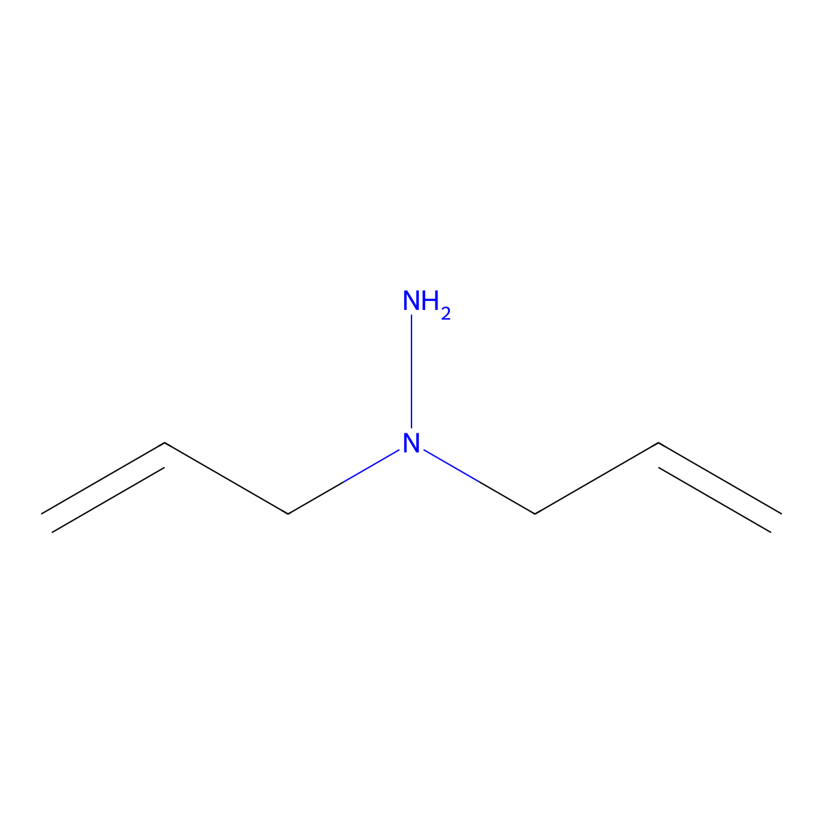 1,1-Diallylhydrazine molecular structure, CAS 5164-11-4