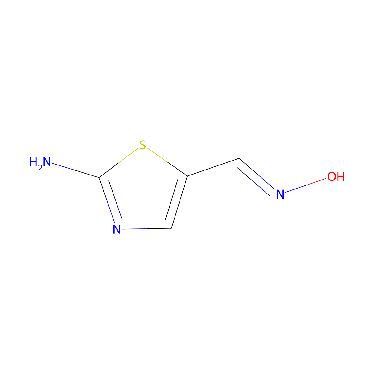 5-[(Hydroxyimino)methyl]-1,3-thiazol-2-amine molecular structure, CAS 51640-50-7