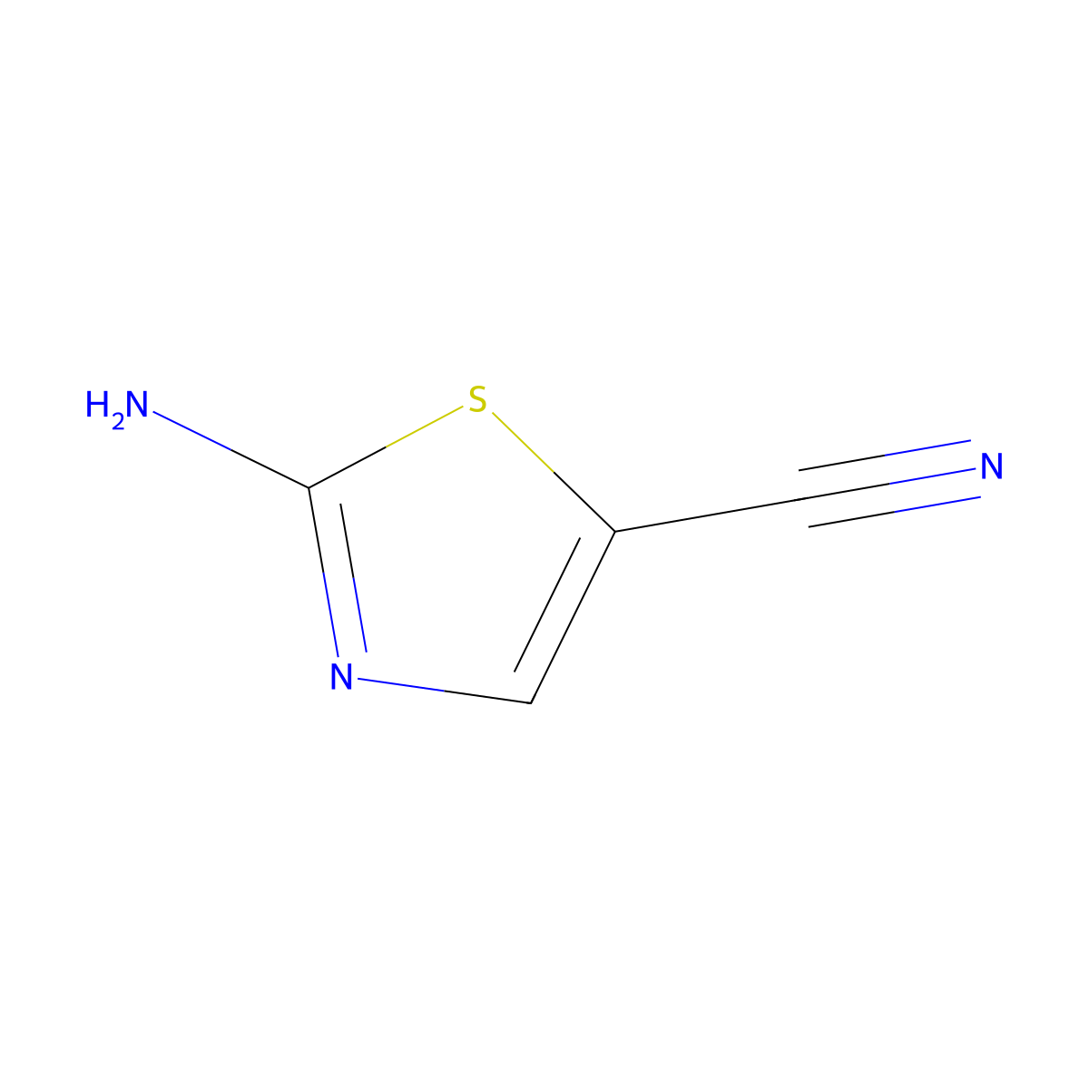 2-Amino-1,3-thiazole-5-carbonitrile molecular structure, CAS 51640-52-9