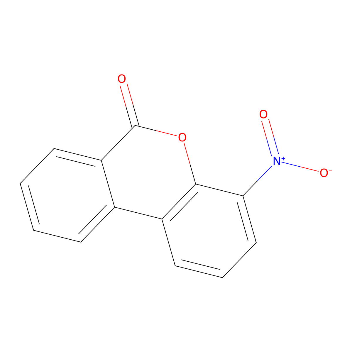 4-Nitro-6H-dibenzo(b,d)pyran-6-one molecular structure, CAS 51640-90-5