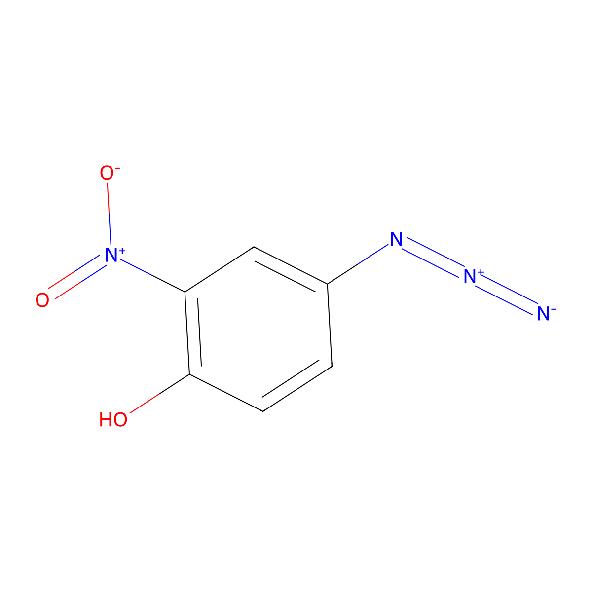4-Azido-2-nitrophenol molecular structure, CAS 51642-26-3