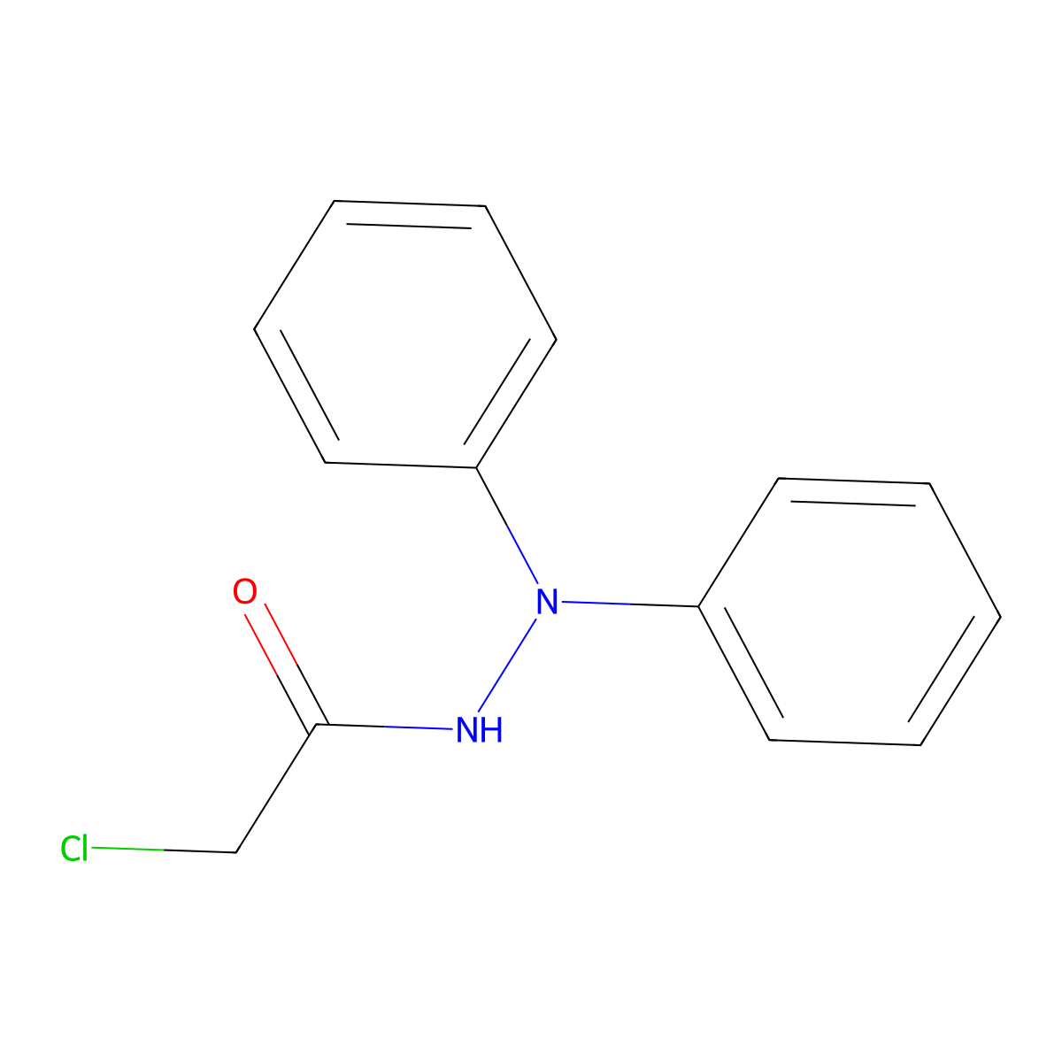2-chloro-N',N'-diphenylacetohydrazide molecular structure, CAS 51643-16-4