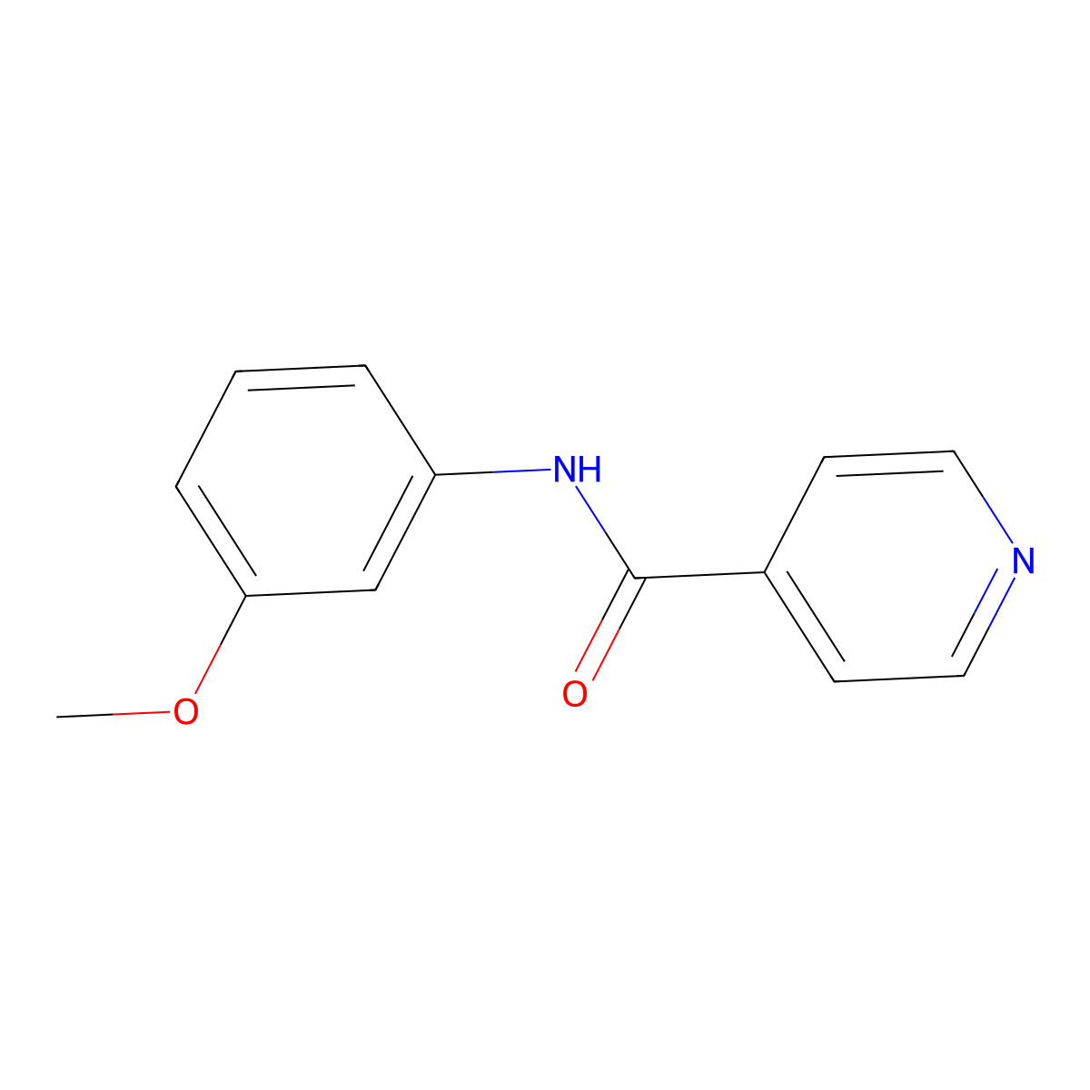 N-(3-methoxyphenyl)pyridine-4-carboxamide molecular structure, CAS 51643-61-9