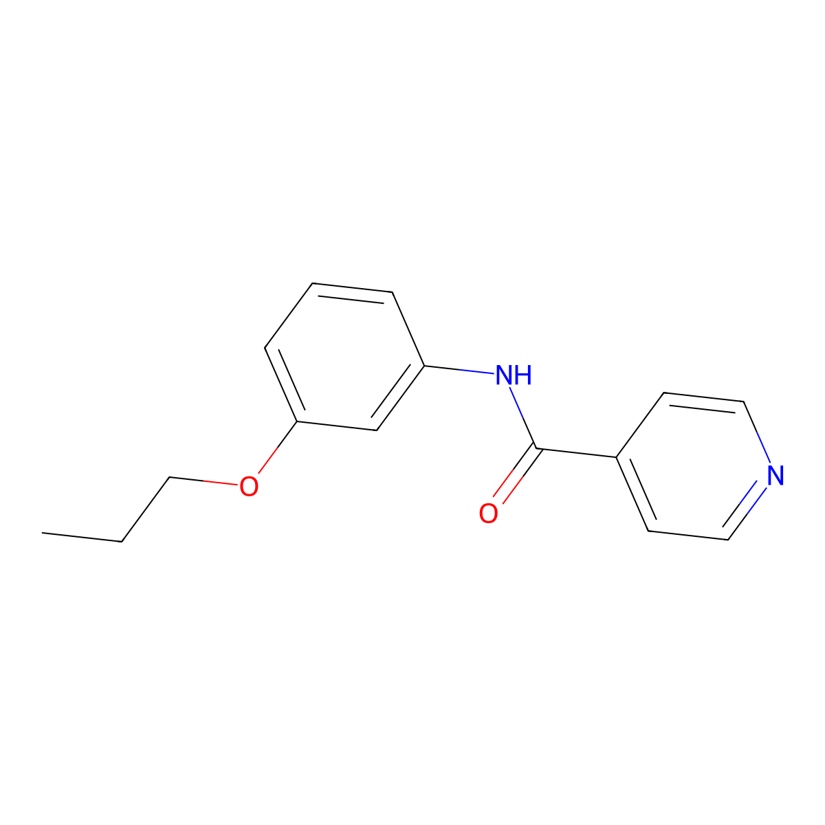 N-(3-propoxyphenyl)isonicotinamide molecular structure, CAS 51643-62-0