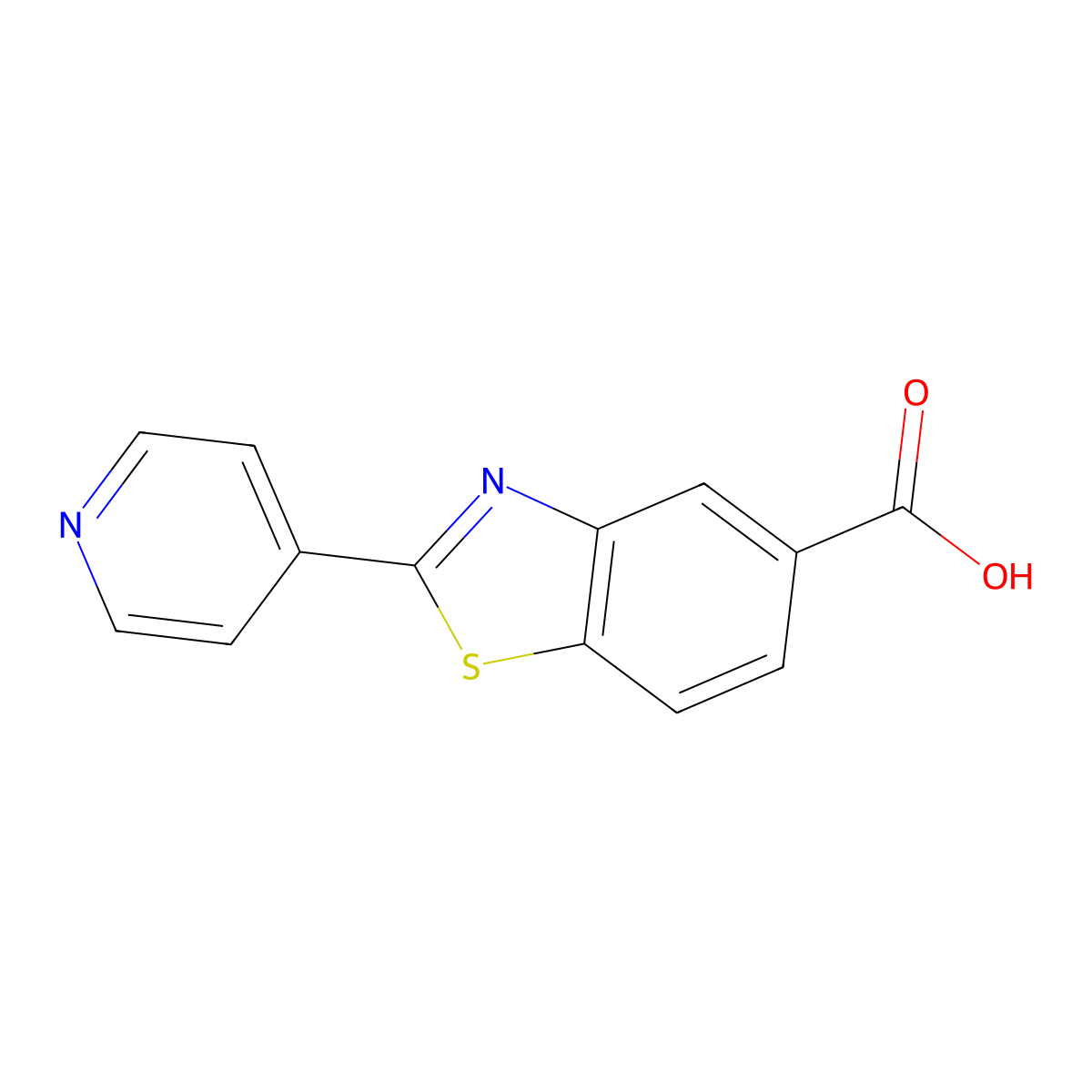 2-(Pyridin-4-yl)benzo[d]thiazole-5-carboxylic acid molecular structure, CAS 51643-73-3