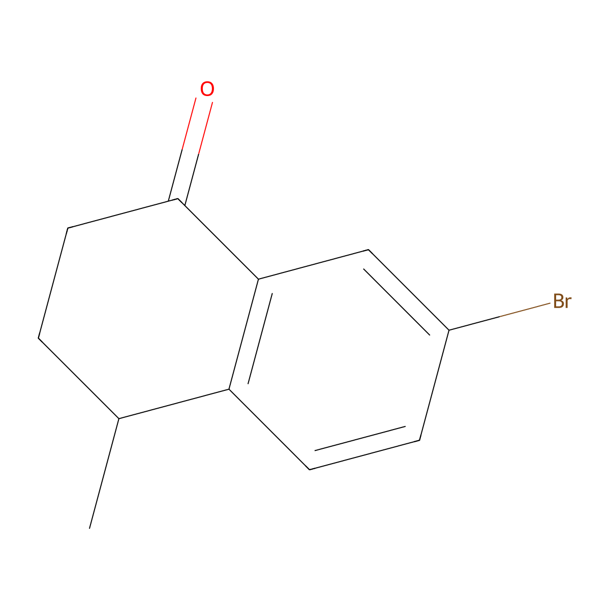 7-Bromo-4-methyl-1,2,3,4-tetrahydronaphthalen-1-one molecular structure, CAS 51644-34-9