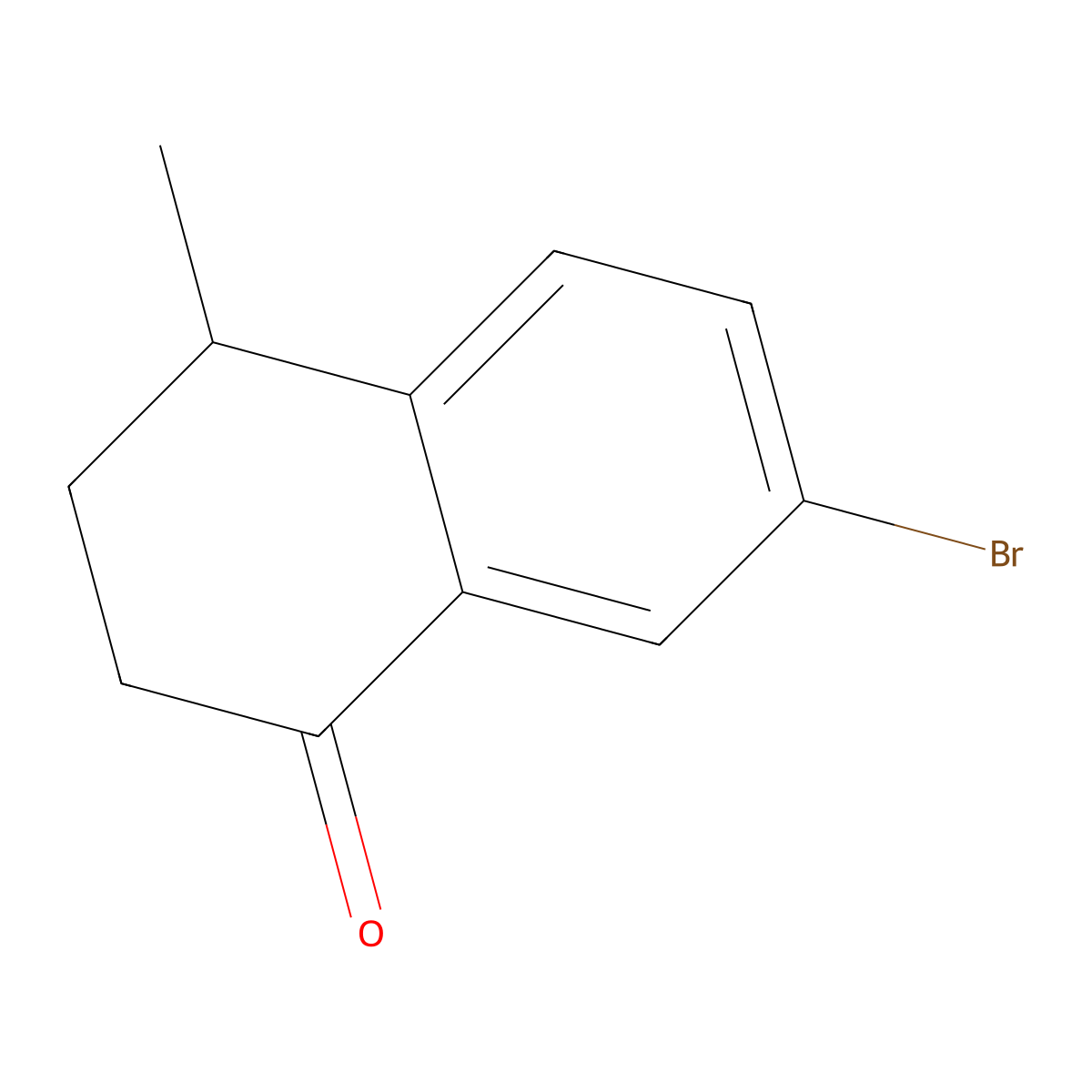7-Bromo-4-methyl-1,2,3,4-tetrahydronaphthalen-1-one molecular structure, CAS 51644-34-9