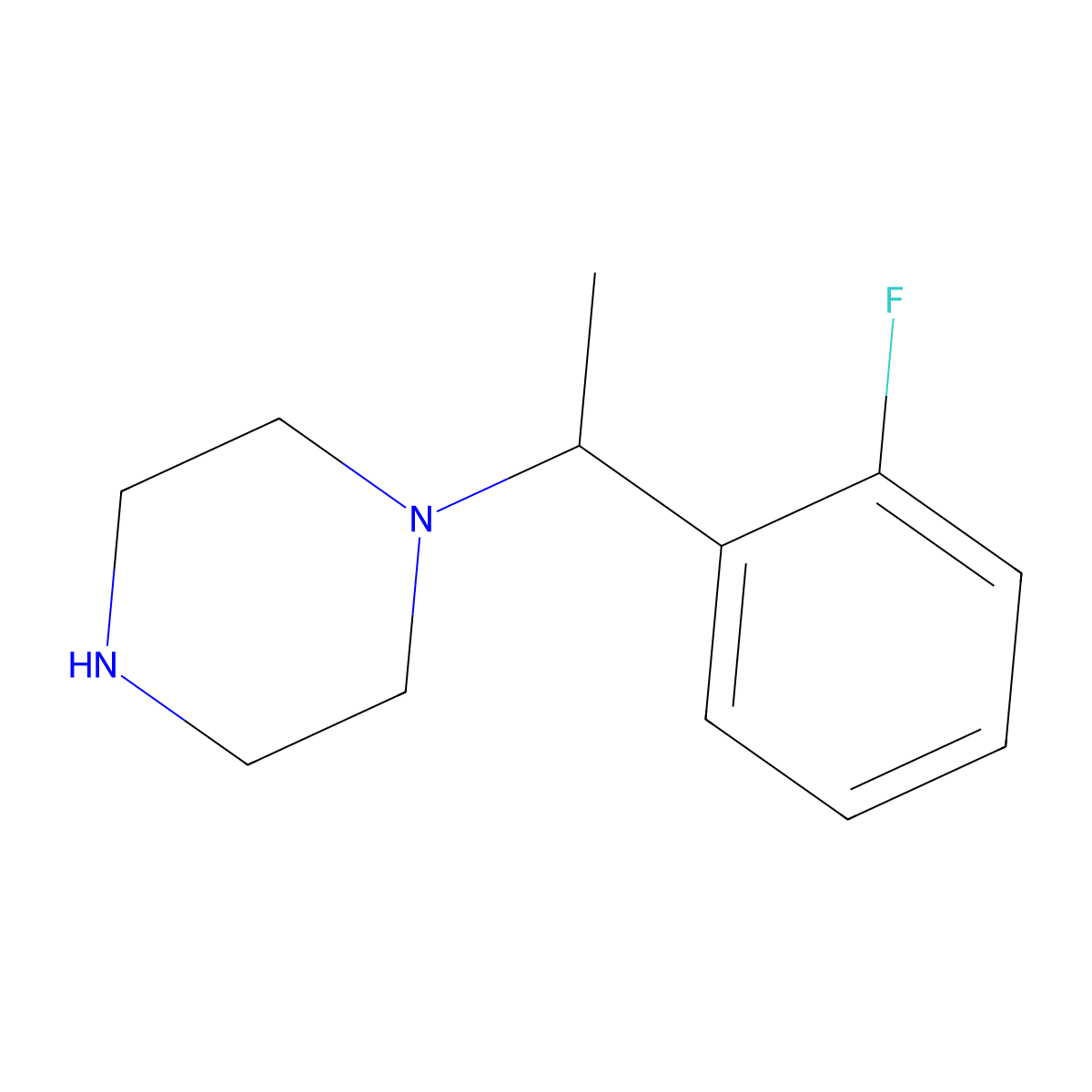 1-[1-(2-Fluorophenyl)ethyl]piperazine molecular structure, CAS 516446-72-3