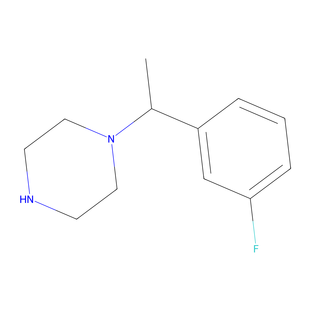 1-[1-(3-Fluorophenyl)ethyl]piperazine molecular structure, CAS 516447-14-6