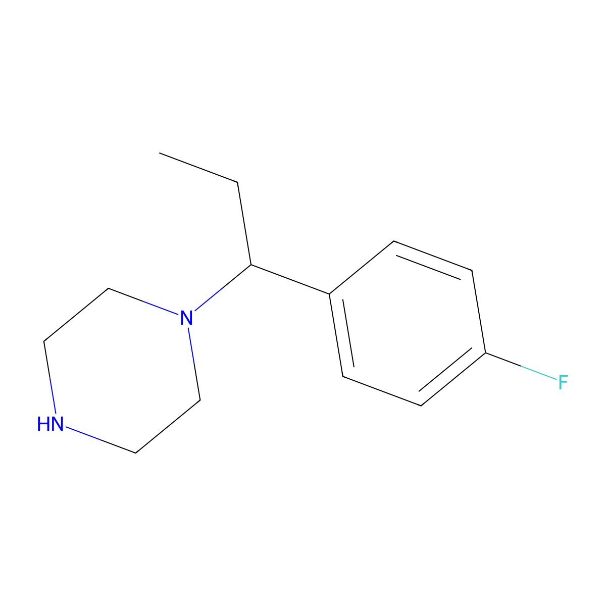 1-[1-(4-Fluorophenyl)propyl]piperazine molecular structure, CAS 516447-25-9