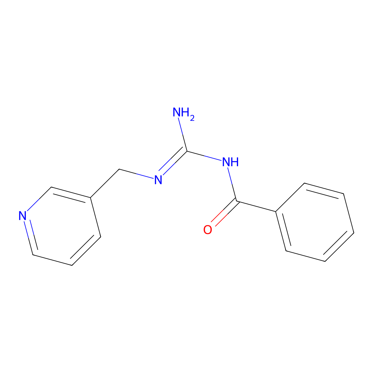Guanidine, N-benzoyl-N'-pyridin-3-ylmethyl- molecular structure, CAS 516455-16-6