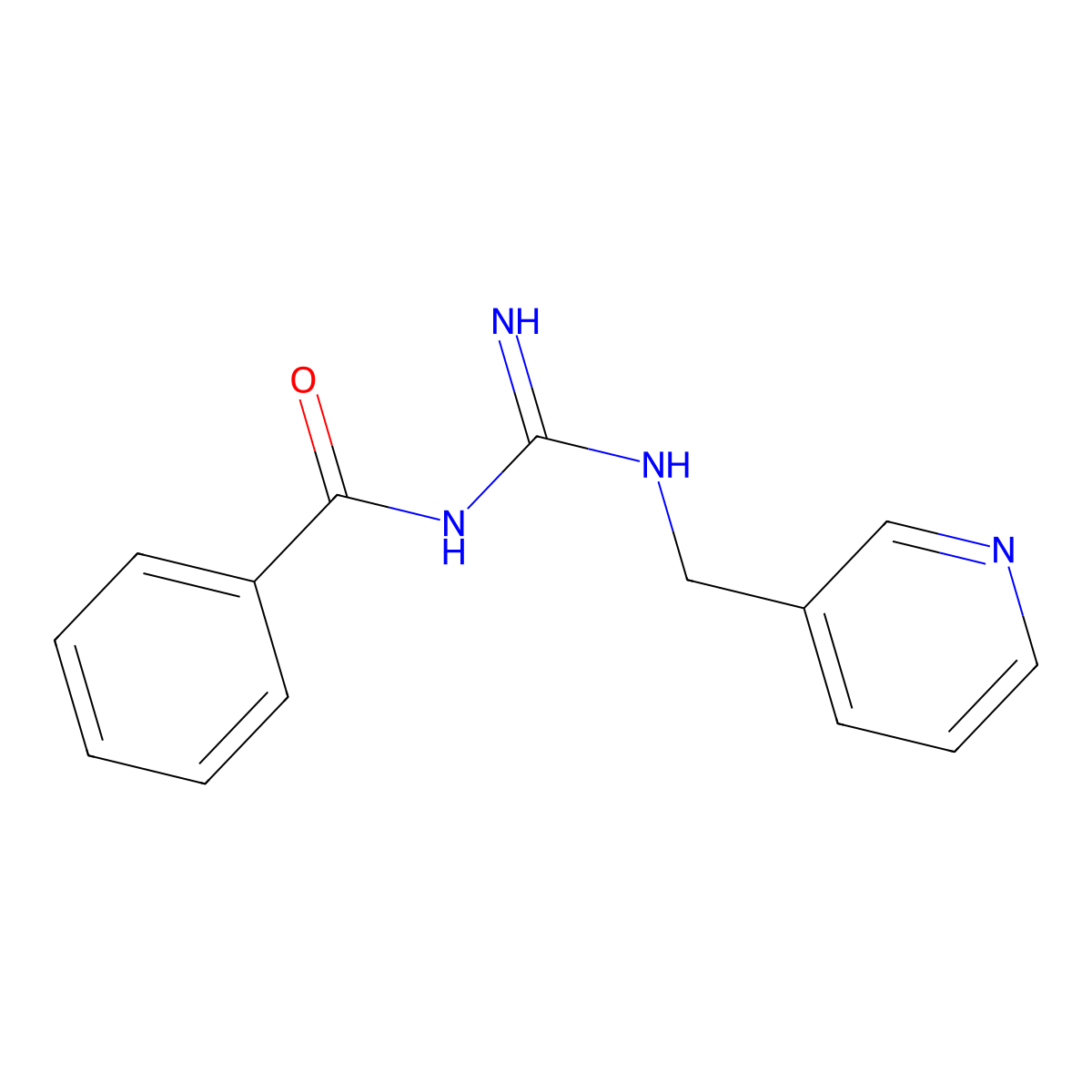 Guanidine, N-benzoyl-N'-pyridin-3-ylmethyl- molecular structure, CAS 516455-16-6