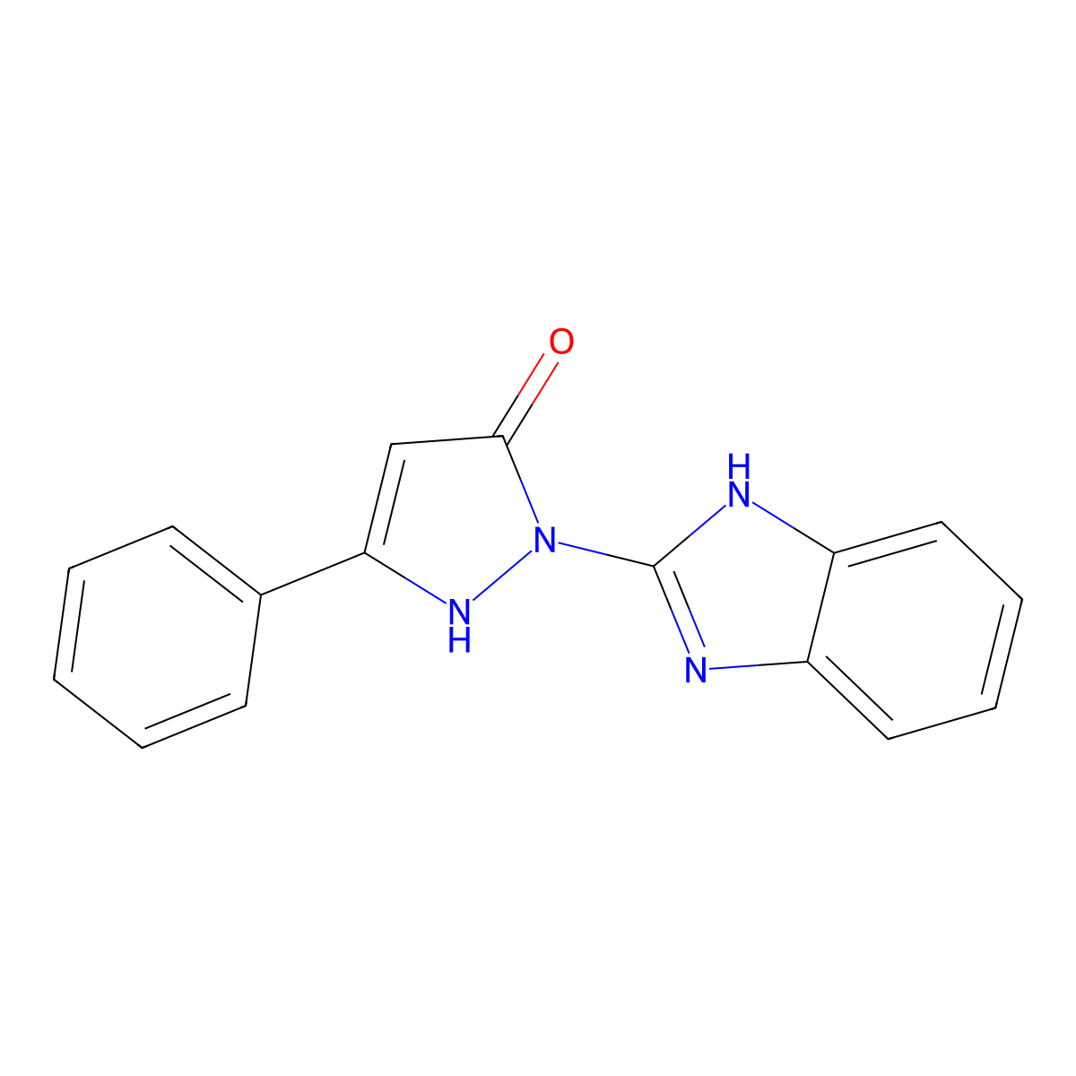 1-(1H-benzimidazol-2-yl)-3-phenyl-1H-pyrazol-5-ol molecular structure, CAS 516455-58-6