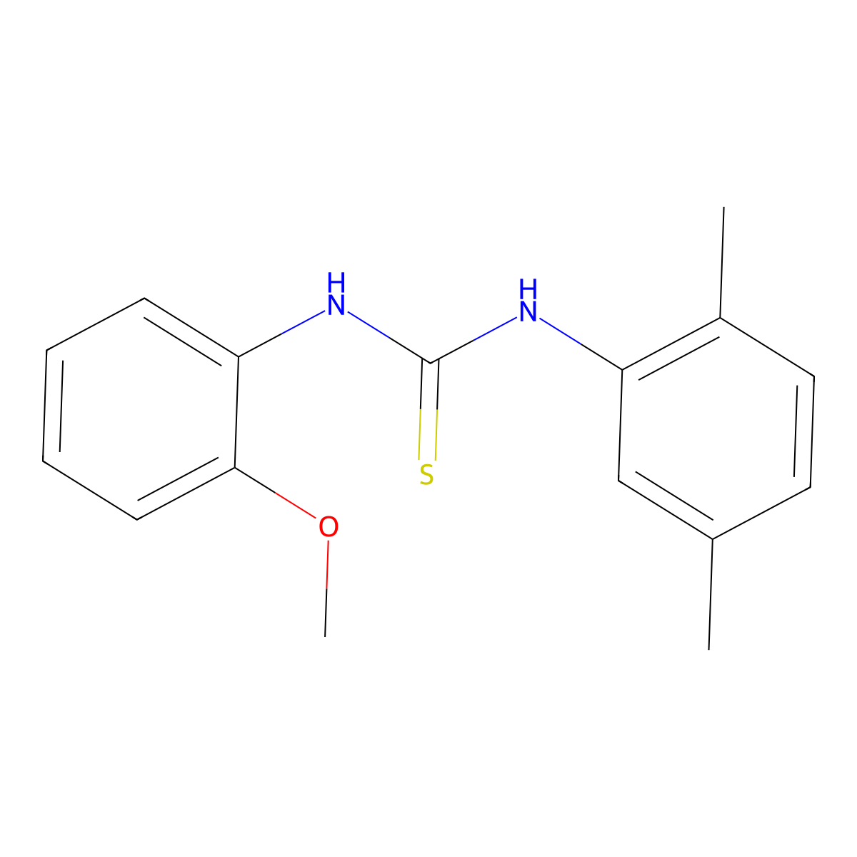 1-(2,5-Dimethylphenyl)-3-(2-methoxyphenyl)thiourea molecular structure, CAS 516455-70-2
