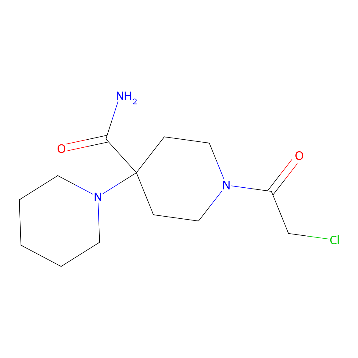 1'-(Chloroacetyl)-1,4'-bipiperidine-4'-carboxamide molecular structure, CAS 516455-85-9
