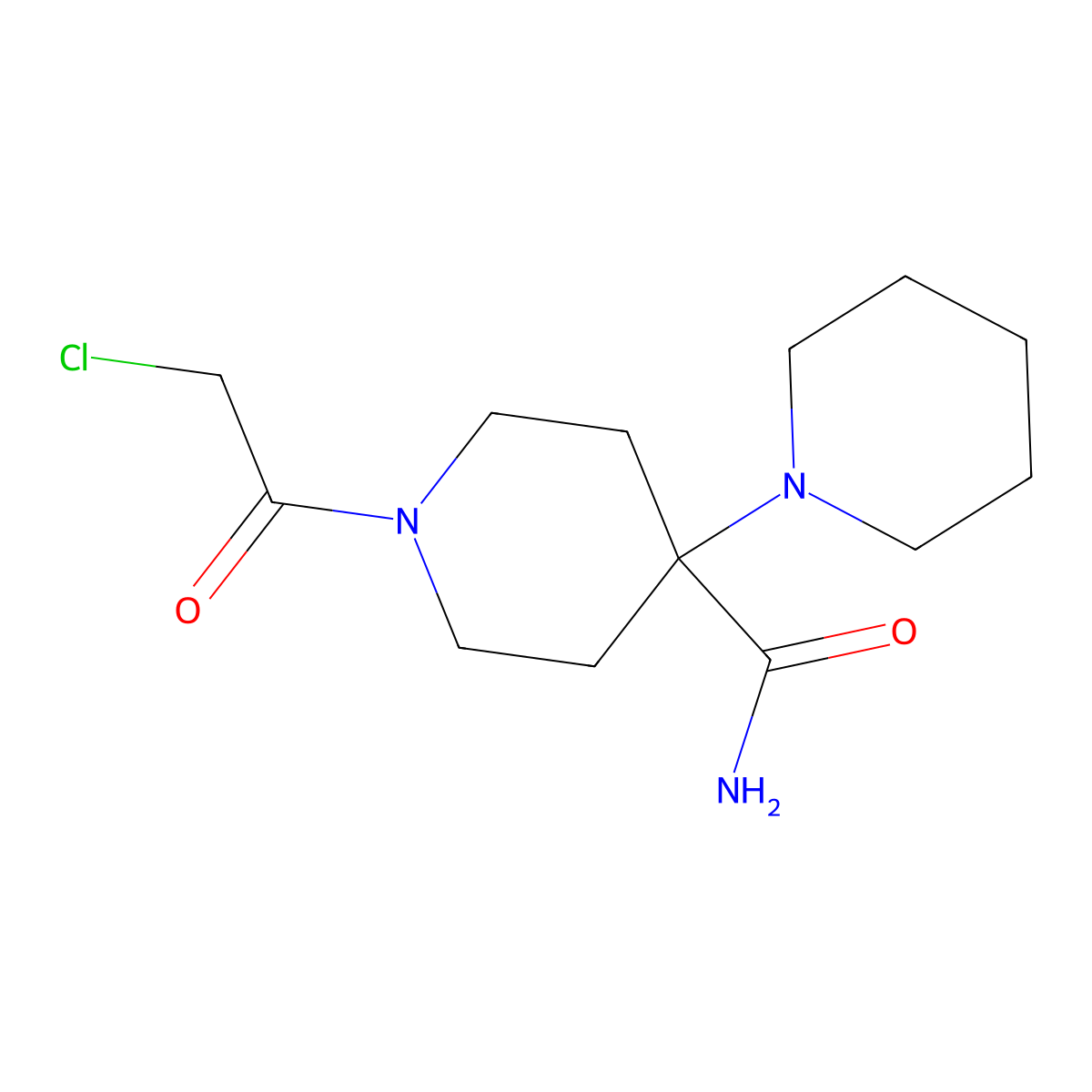 1'-(Chloroacetyl)-1,4'-bipiperidine-4'-carboxamide molecular structure, CAS 516455-85-9