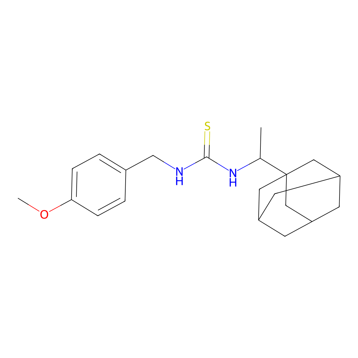 N-[1-(1-adamantyl)ethyl]-N'-(4-methoxybenzyl)thiourea molecular structure, CAS 516455-91-7
