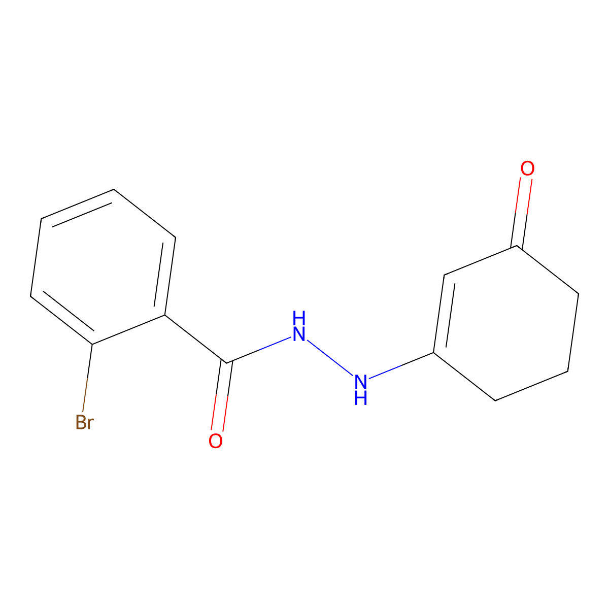 2-bromo-N'-(3-oxo-1-cyclohexen-1-yl)benzohydrazide molecular structure, CAS 516455-98-4