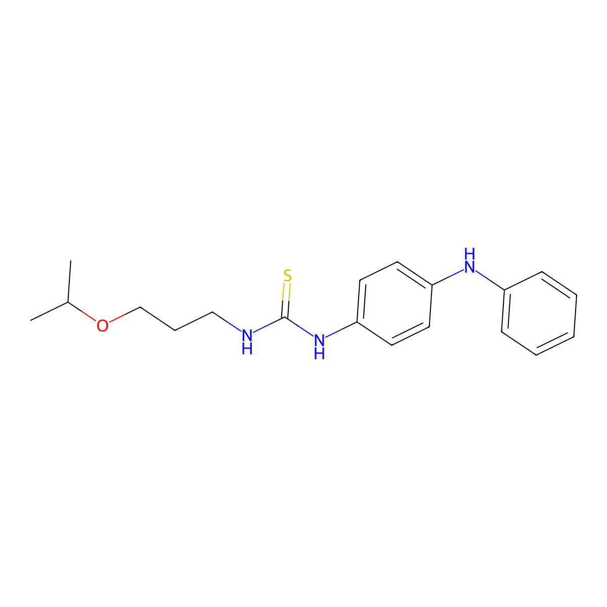 1-[4-(Phenylamino)phenyl]-3-[3-(propan-2-yloxy)propyl]thiourea molecular structure, CAS 516456-81-8