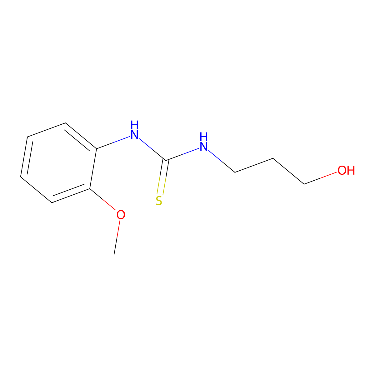 1-(3-Hydroxypropyl)-3-(2-methoxyphenyl)thiourea molecular structure, CAS 516456-94-3