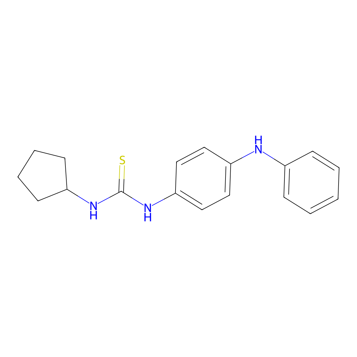 1-(4-Anilinophenyl)-3-cyclopentylthiourea molecular structure, CAS 516456-99-8