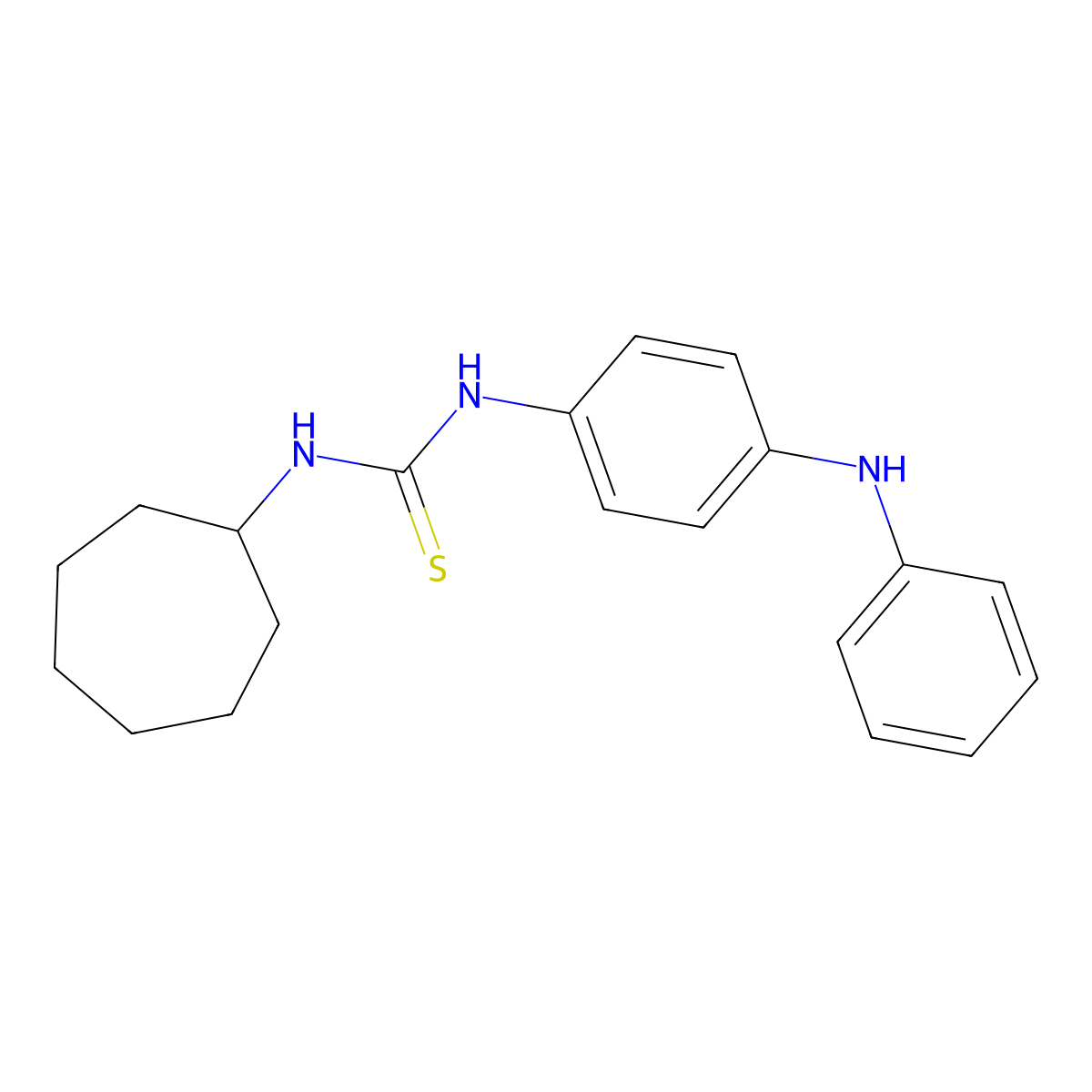 1-(4-Anilinophenyl)-3-cycloheptylthiourea molecular structure, CAS 516457-02-6
