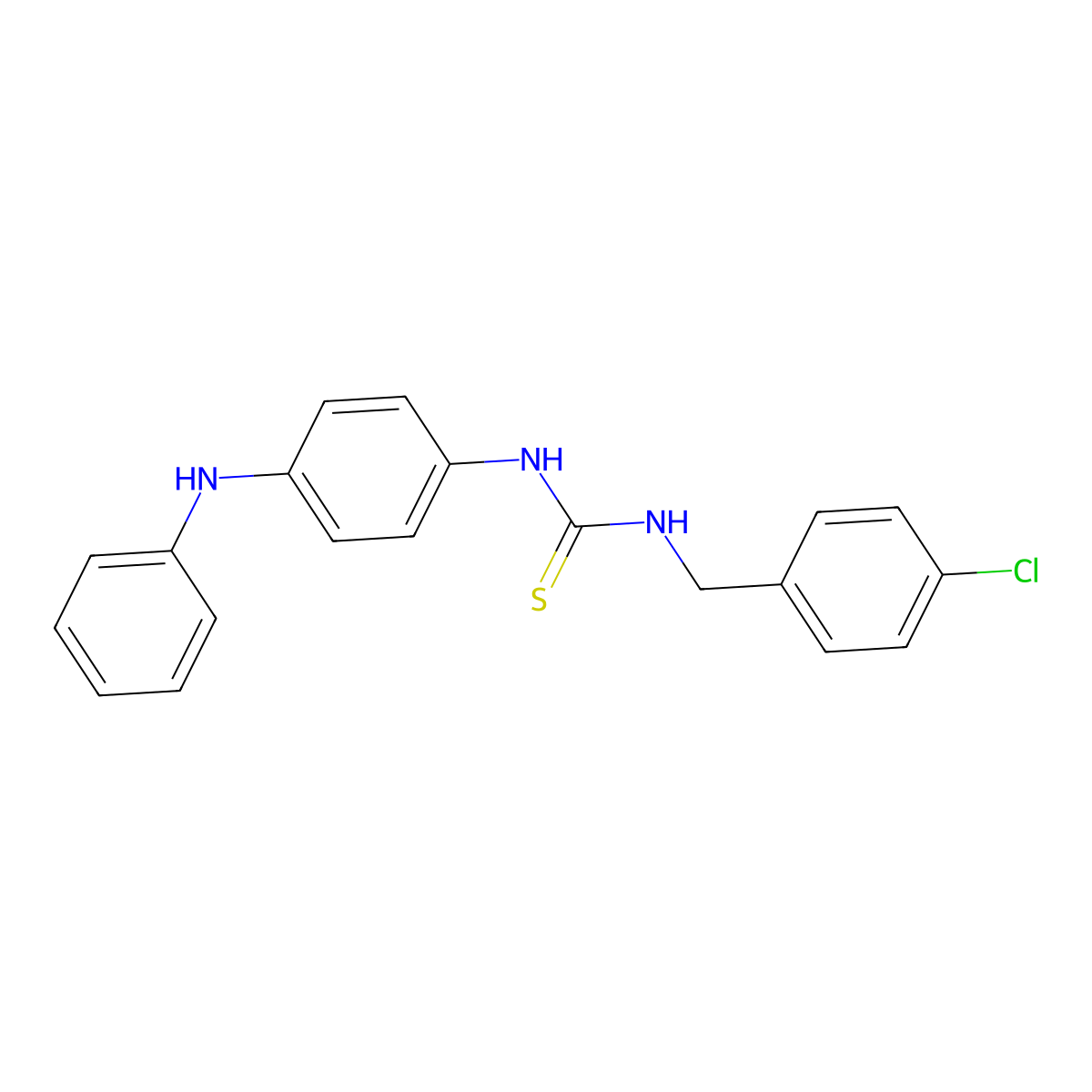 1-(4-Anilinophenyl)-3-[(4-chlorophenyl)methyl]thiourea molecular structure, CAS 516457-08-2