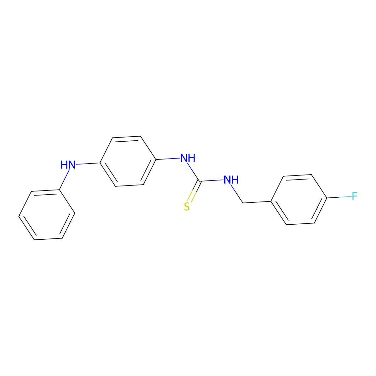 1-(4-Anilinophenyl)-3-[(4-fluorophenyl)methyl]thiourea molecular structure, CAS 516457-12-8