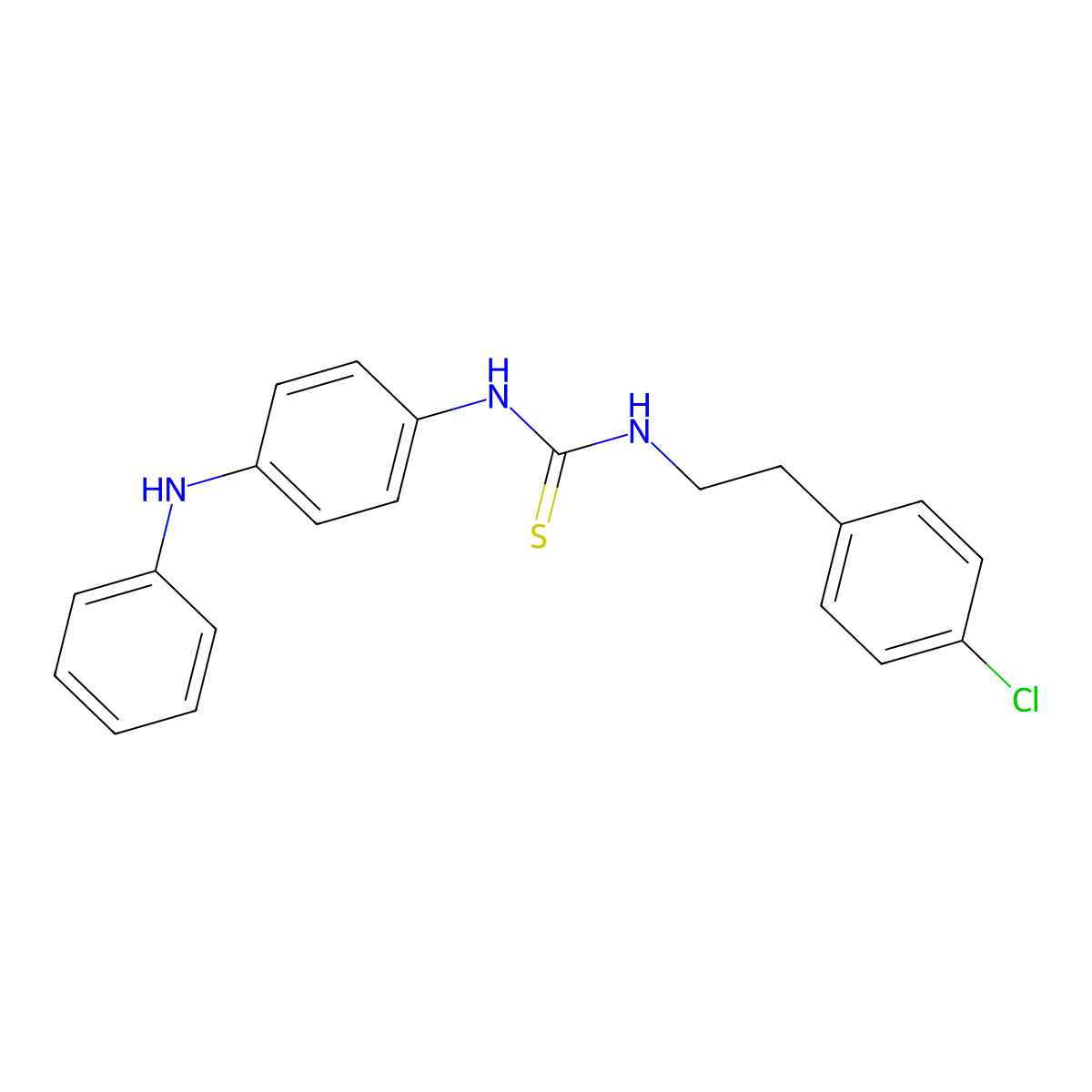 1-[2-(4-Chlorophenyl)ethyl]-3-[4-(phenylamino)phenyl]thiourea molecular structure, CAS 516457-17-3
