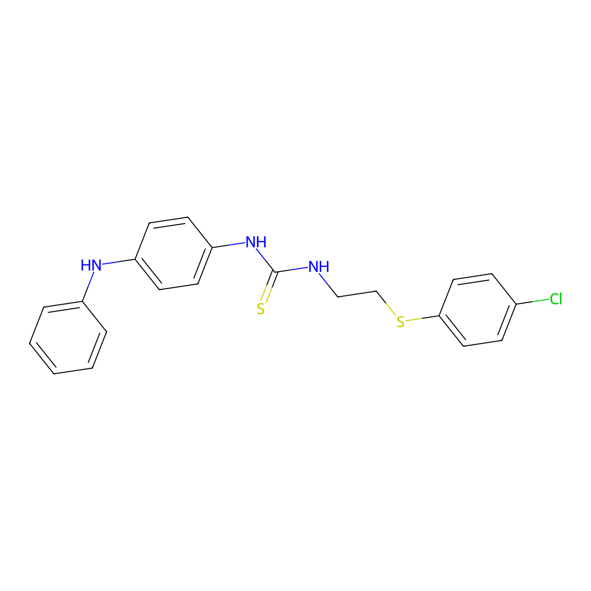 1-{2-[(4-Chlorophenyl)sulfanyl]ethyl}-3-[4-(phenylamino)phenyl]thiourea molecular structure, CAS 516457-19-5