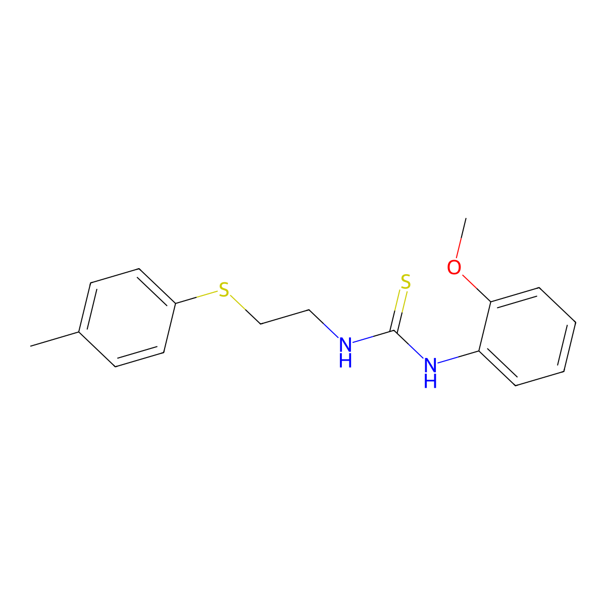 1-(2-Methoxyphenyl)-3-[2-[(4-methylphenyl)thio]ethyl]thiourea molecular structure, CAS 516457-24-2