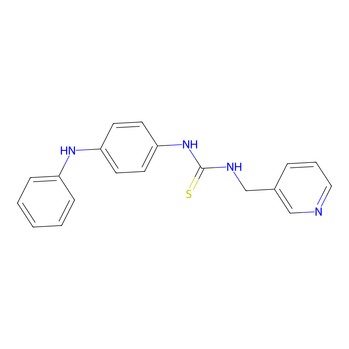 1-[4-(Phenylamino)phenyl]-3-(pyridin-3-ylmethyl)thiourea molecular structure, CAS 516457-37-7