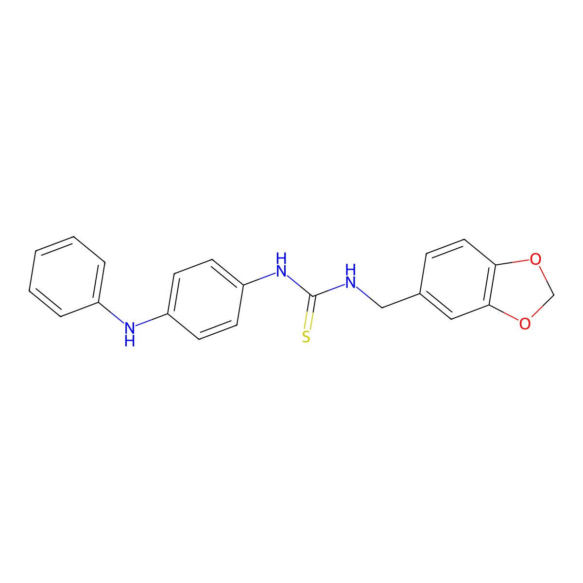 1-(4-Anilinophenyl)-3-(1,3-benzodioxol-5-ylmethyl)thiourea molecular structure, CAS 516457-40-2