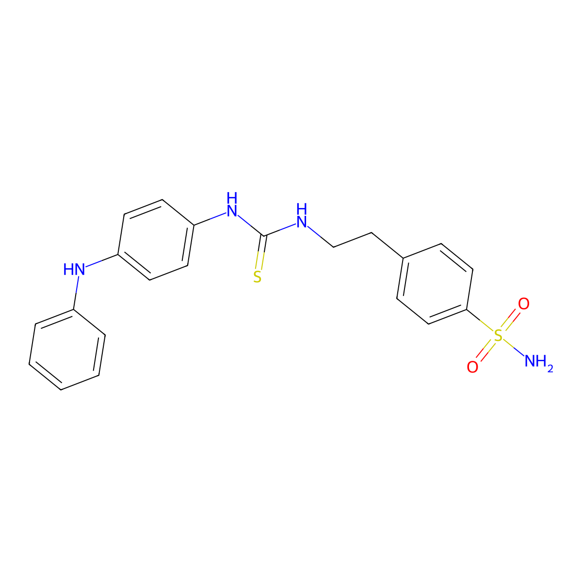 4-[2-({[4-(Phenylamino)phenyl]carbamothioyl}amino)ethyl]benzenesulfonamide molecular structure, CAS 516457-49-1