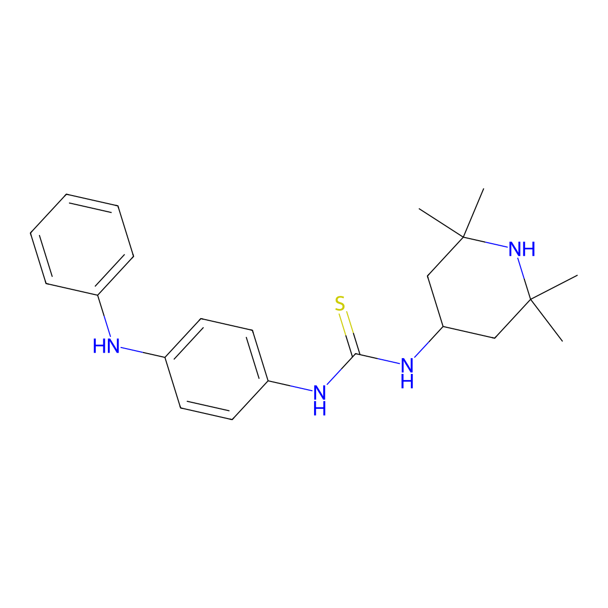 1-(4-Anilinophenyl)-3-(2,2,6,6-tetramethylpiperidin-4-yl)thiourea molecular structure, CAS 516457-51-5