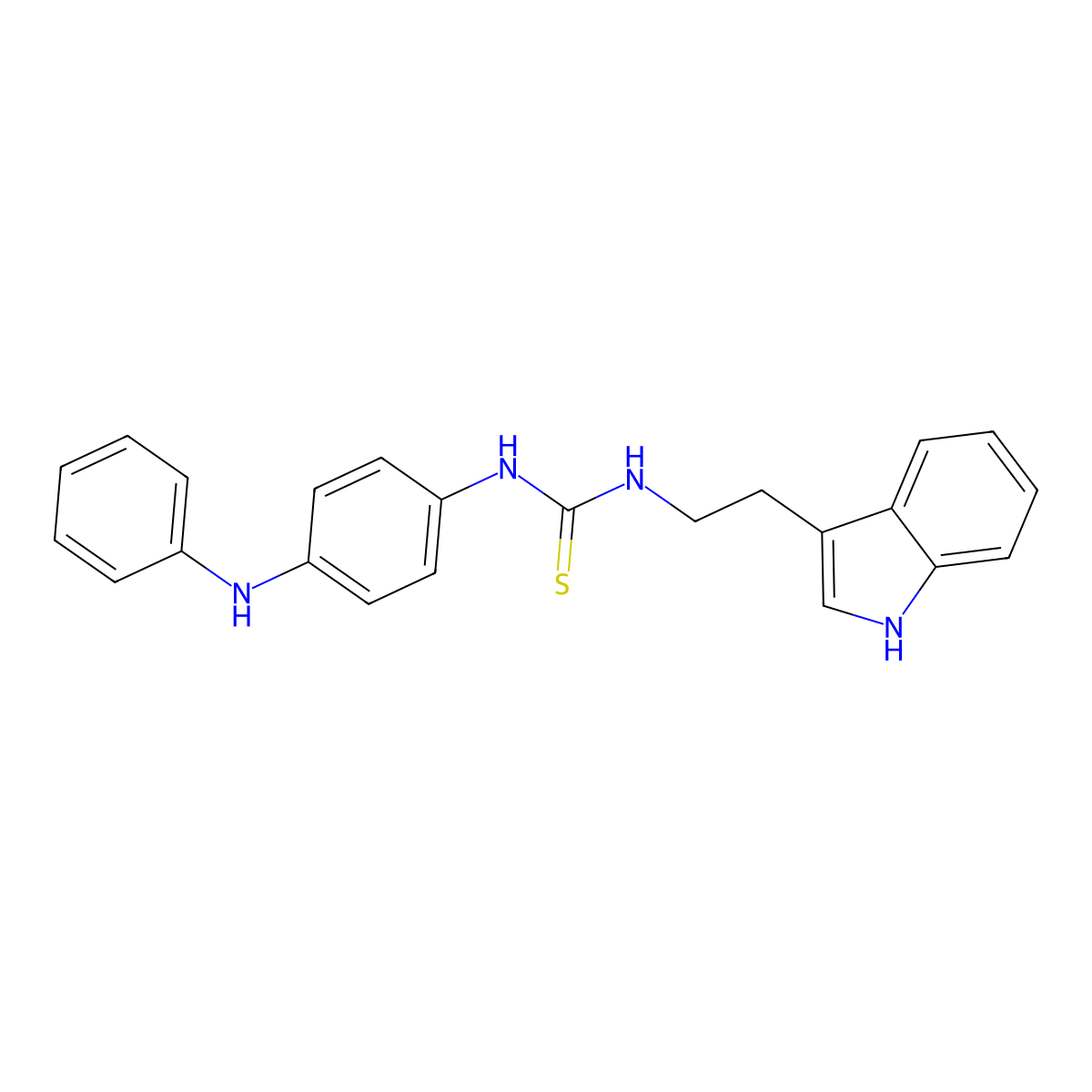 1-[2-(1H-indol-3-yl)ethyl]-3-[4-(phenylamino)phenyl]thiourea molecular structure, CAS 516457-53-7