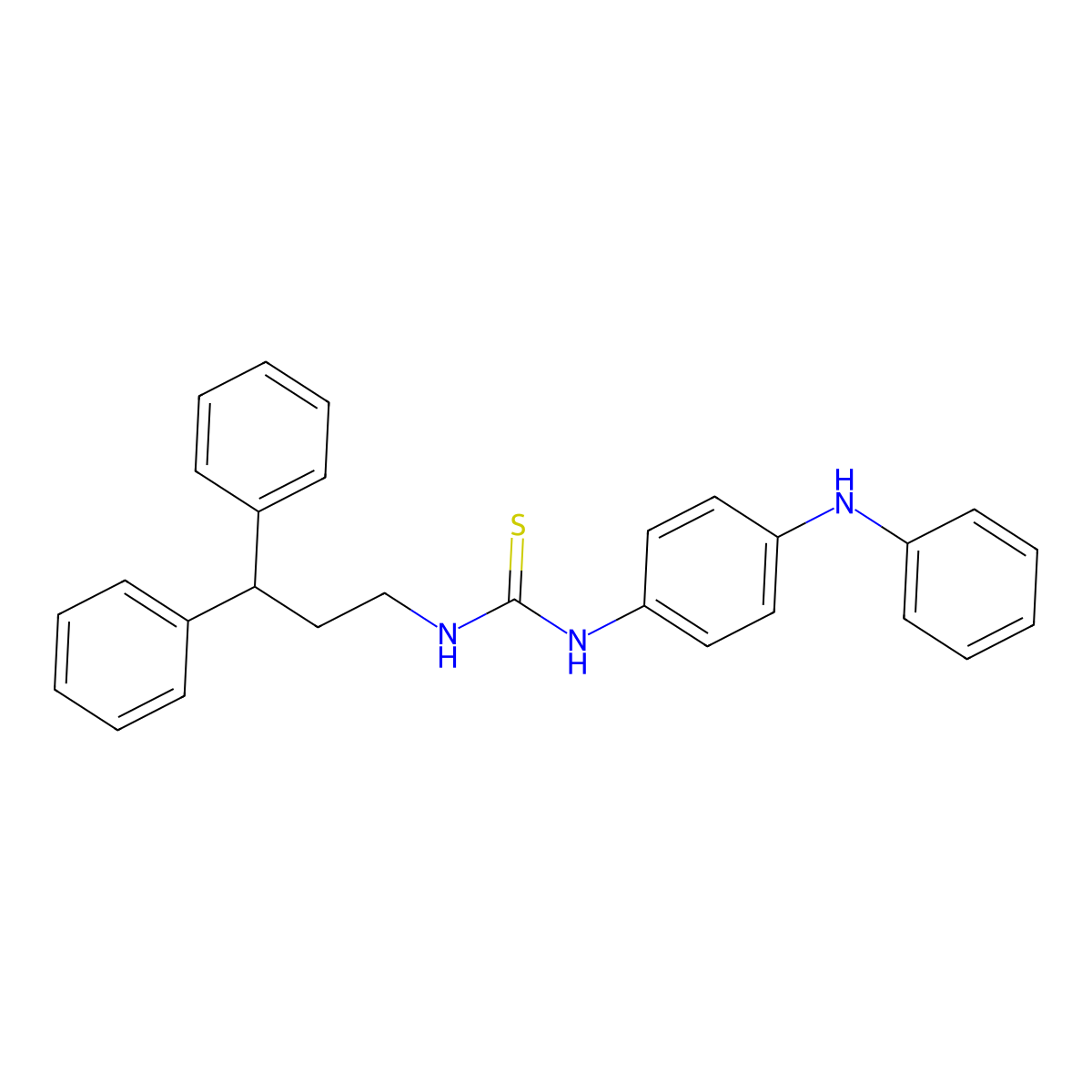 1-(3,3-Diphenylpropyl)-3-[4-(phenylamino)phenyl]thiourea molecular structure, CAS 516457-57-1