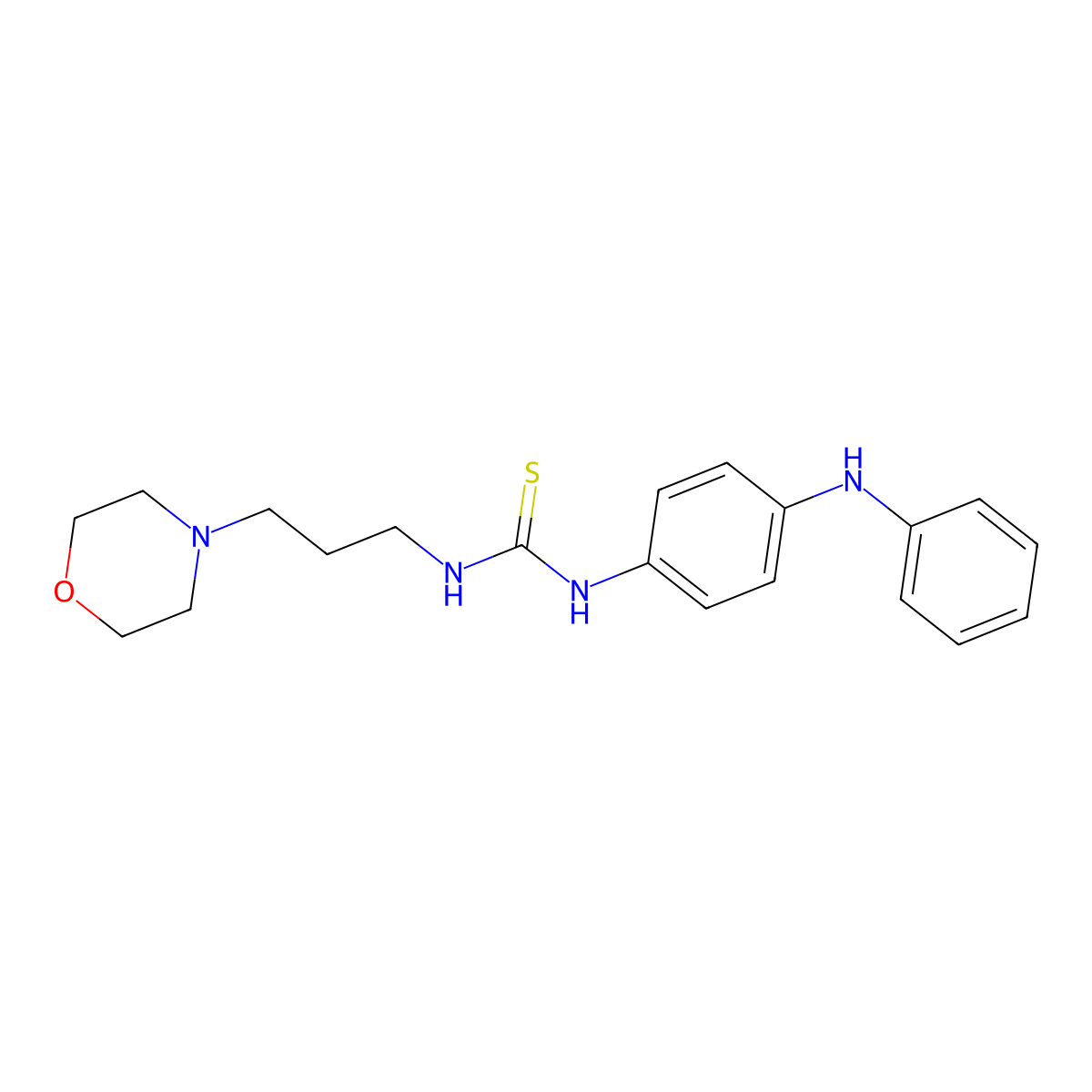 1-(4-Anilinophenyl)-3-(3-morpholin-4-ylpropyl)thiourea molecular structure, CAS 516457-63-9