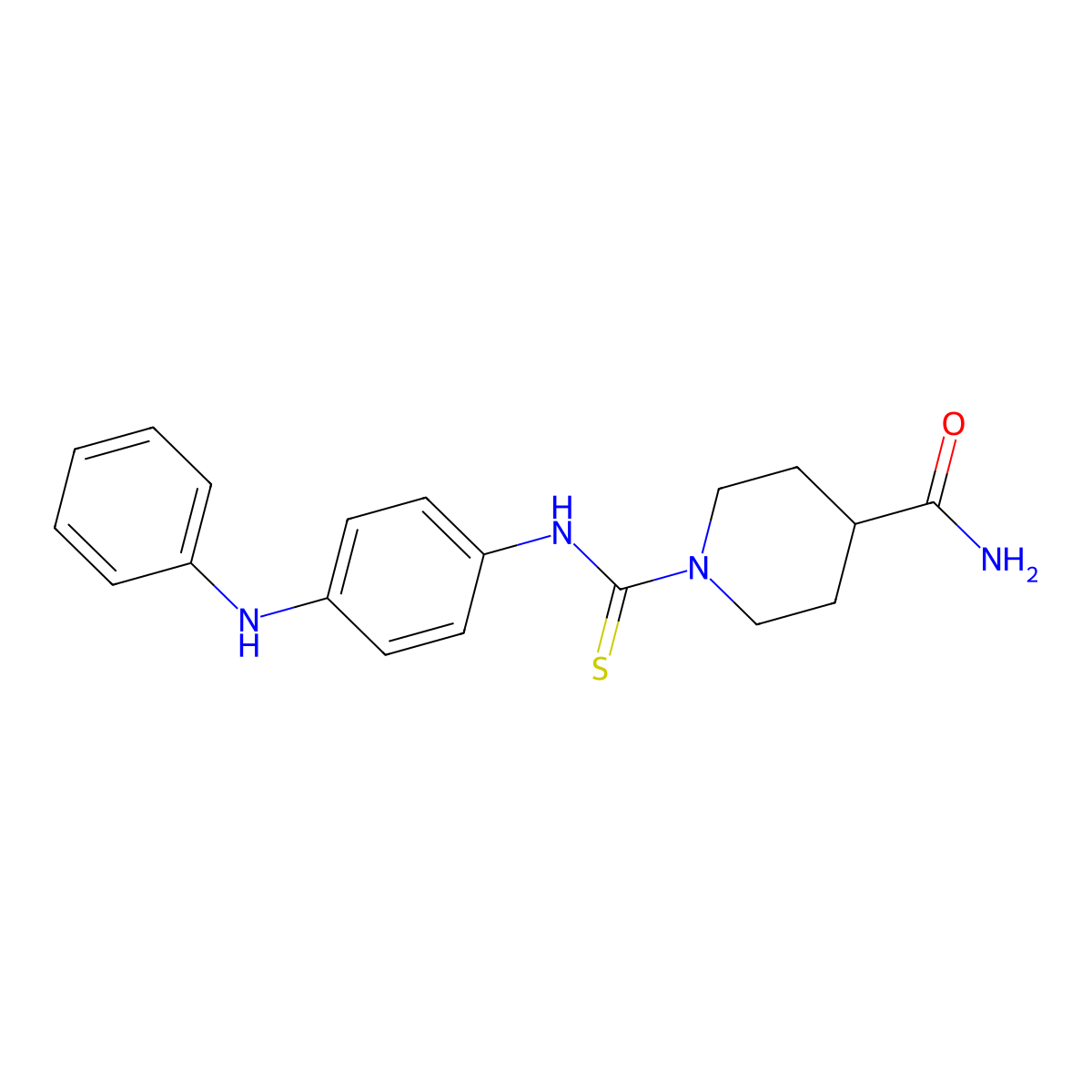 1-{[4-(Phenylamino)phenyl]carbamothioyl}piperidine-4-carboxamide molecular structure, CAS 516457-94-6