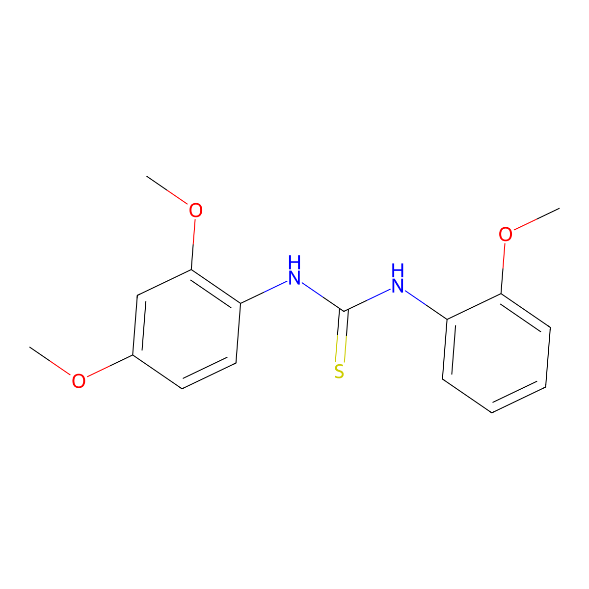 1-(2,4-Dimethoxyphenyl)-3-(2-methoxyphenyl)thiourea molecular structure, CAS 516458-05-2