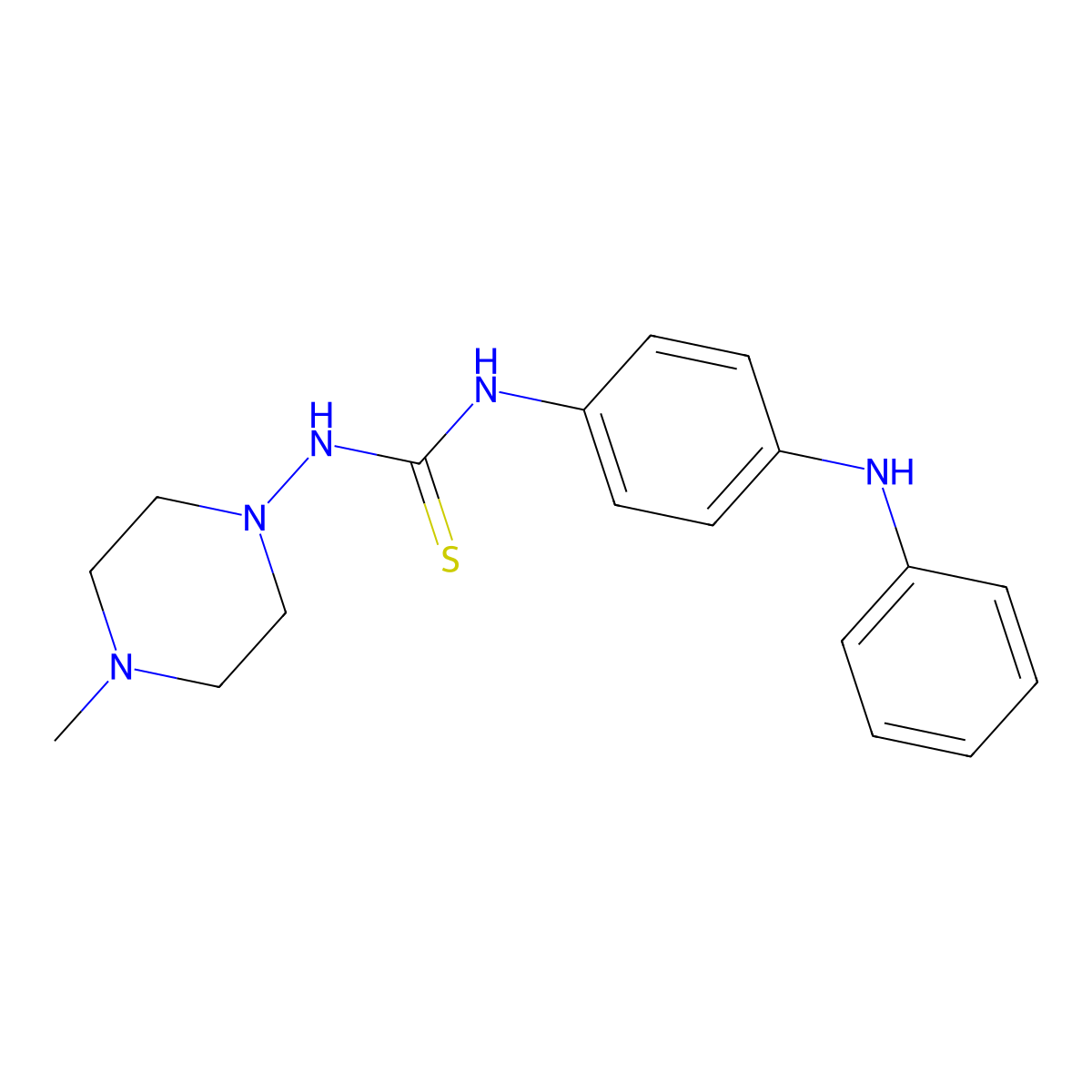 1-(4-Anilinophenyl)-3-(4-methylpiperazin-1-yl)thiourea molecular structure, CAS 516458-08-5