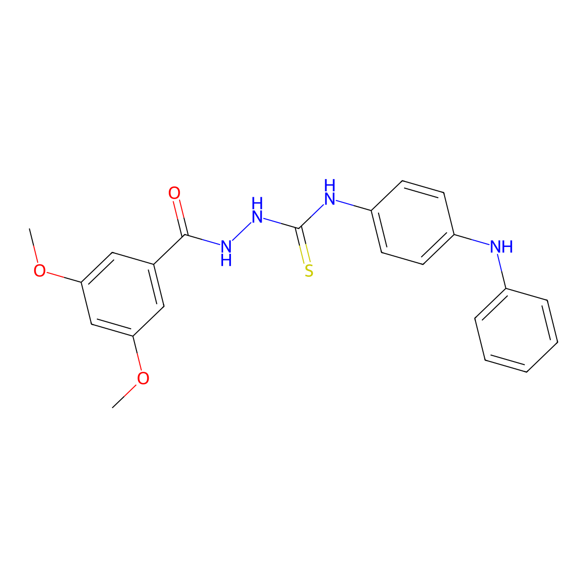 2-[(3,5-dimethoxyphenyl)carbonyl]-N-[4-(phenylamino)phenyl]hydrazinecarbothioamide molecular structure, CAS 516458-24-5