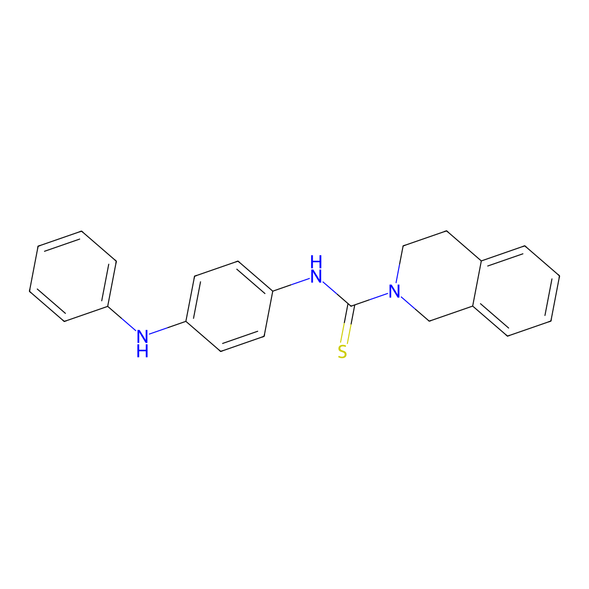N-(4-anilinophenyl)-3,4-dihydro-1H-isoquinoline-2-carbothioamide molecular structure, CAS 516458-57-4