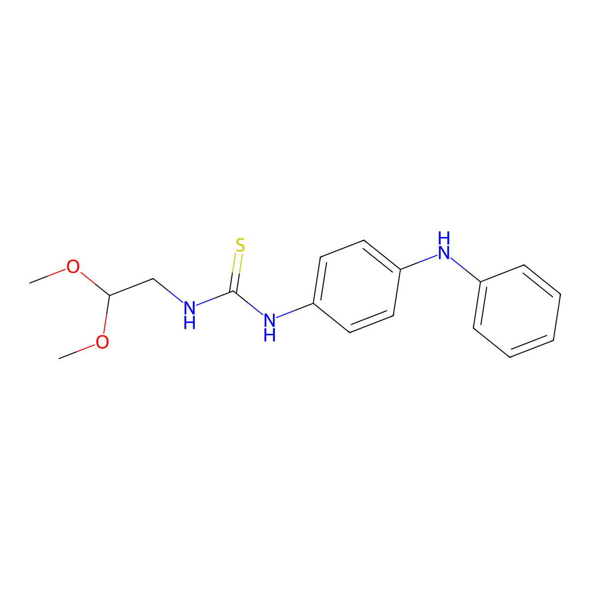 1-(2,2-Dimethoxyethyl)-3-[4-(phenylamino)phenyl]thiourea molecular structure, CAS 516458-63-2
