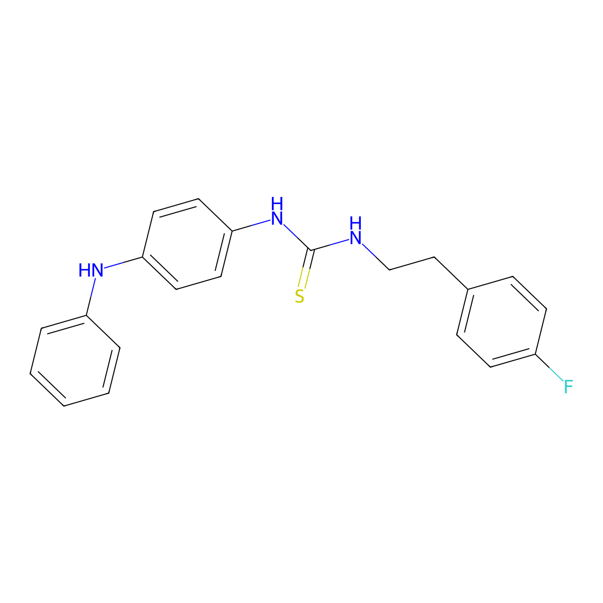 1-[2-(4-Fluorophenyl)ethyl]-3-[4-(phenylamino)phenyl]thiourea molecular structure, CAS 516458-65-4