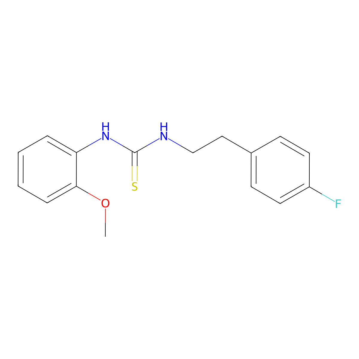 1-[2-(4-Fluorophenyl)ethyl]-3-(2-methoxyphenyl)thiourea molecular structure, CAS 516458-67-6