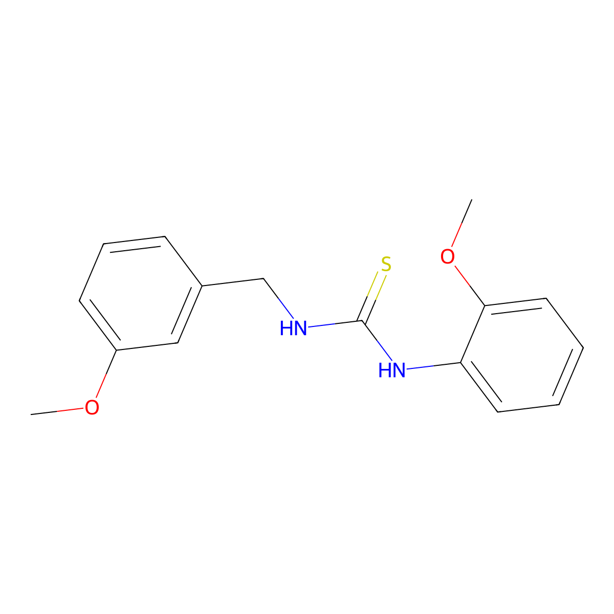 1-(2-Methoxyphenyl)-3-[(3-methoxyphenyl)methyl]thiourea molecular structure, CAS 516458-70-1